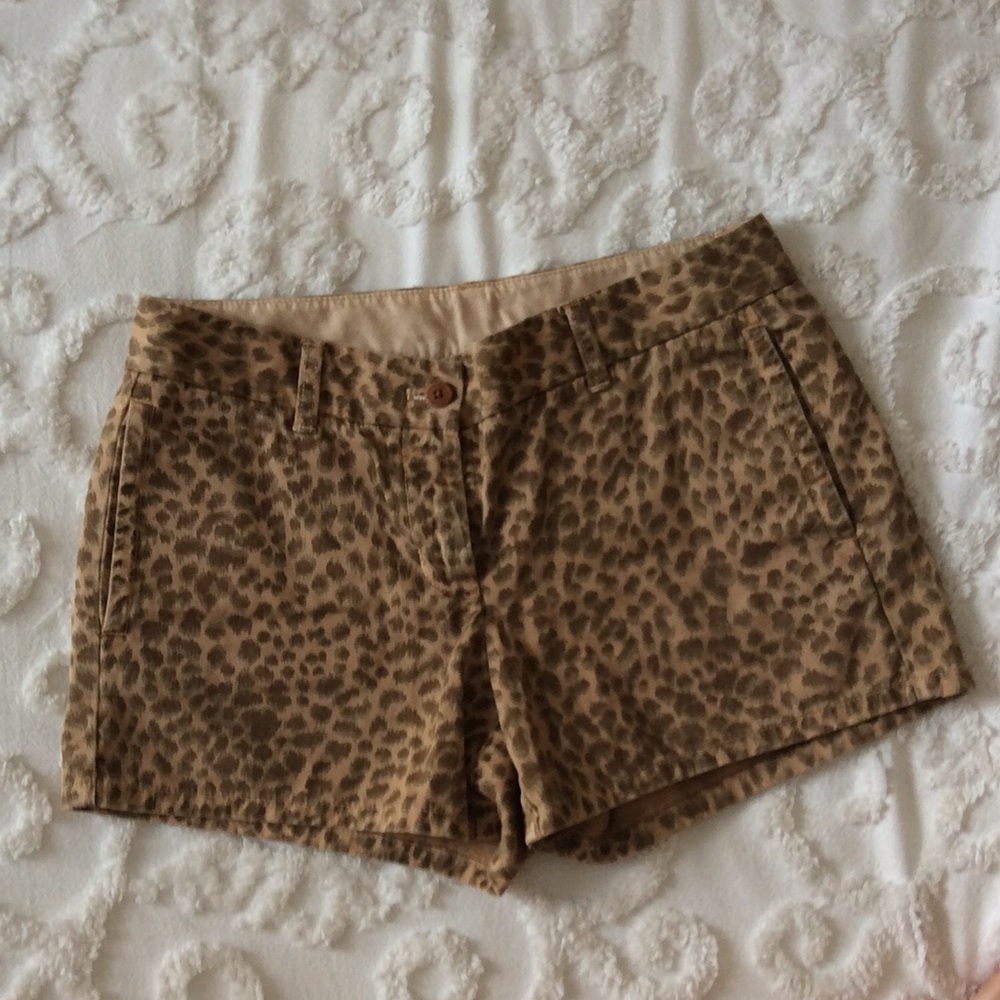 Leopard chino shorts